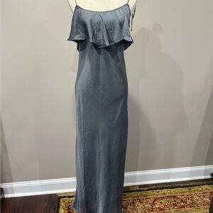 Intimately Free People Shiny Gray Spaghetti Strap Dress